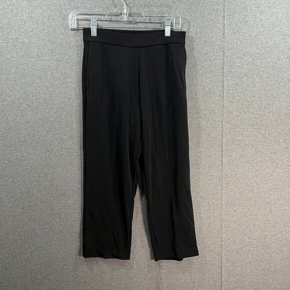 Susan Graver Petite LK Fusion Pull-On Crop Pant Black Petite XX-Small - Picture 1 of 8